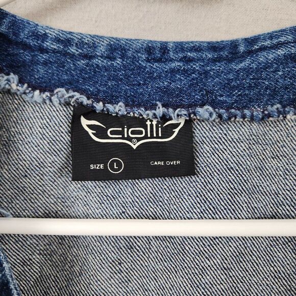 VTG Ciotti Denim Adult Unisex Size Large Grunge 80s 90s - Picture 5 of 9